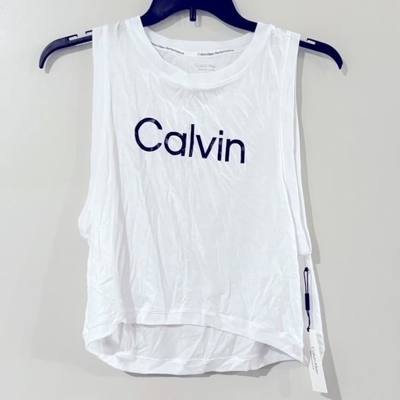 Calvin Klein Performance Women's Muscle Tank - White XL - Picture 5 of 7